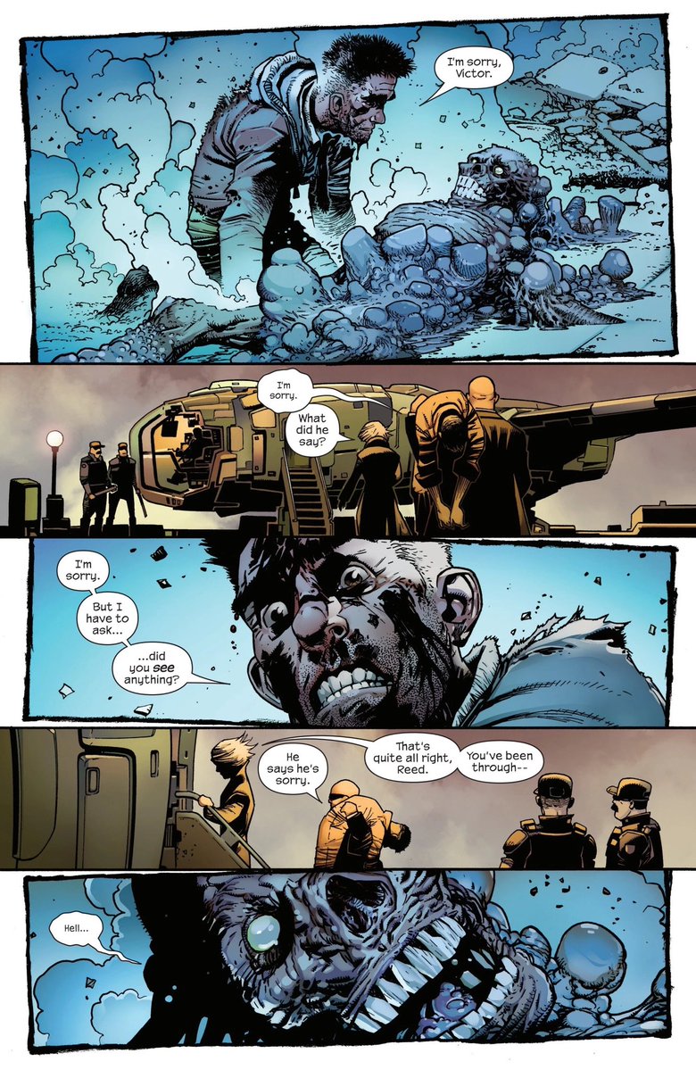 BenGrimmStreet's tweet photo. Review Midnight Fantastic Four #1 

4 random ( hormis Sue et Johnny ) qui finissent par se connaître, Sue et Johnny gérant leur entreprise, Ben en simple agent de sécurité… mdr 

J’attends la 2ème issue avec l’exploration de la Zone Negative qui peut être prometteur https://t.co/DygaKAuvaE