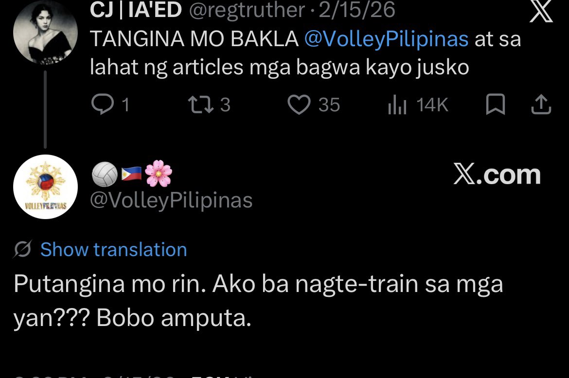 dearvolleyverse's tweet photo. Sebos vs volleybagan rn: 

SUGOD MGA KAPATID https://t.co/SA4XHXGqrO