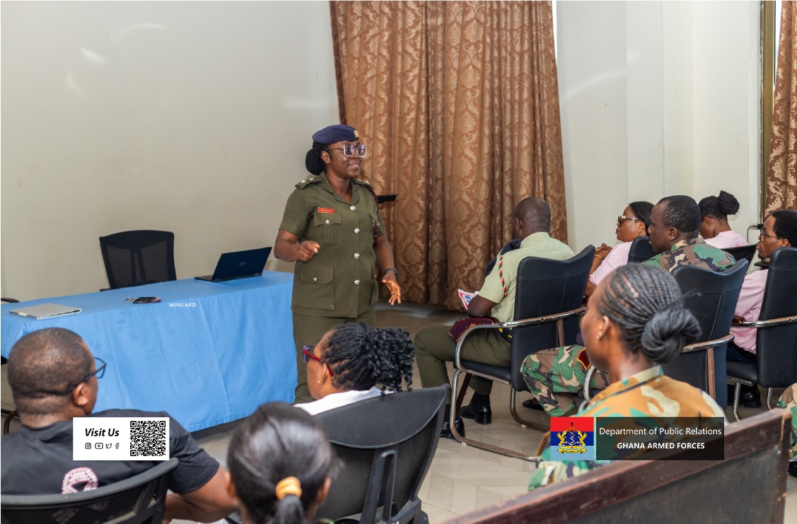 GhArmedForces's tweet photo. The Kpeshie Medical Centre (KMC), in collaboration with the Kpeshie Maternity Centre, has engaged personnel of Headquarters Southern Command on breast cancer awareness at the Tarantula Transit Hall on Wednesday 7 October 2026.

Full Story on: https://t.co/EqH7DTaZbu

Story by Asare Regina
Pictures by Lance Bombardier Botir Youshau-Ahmed