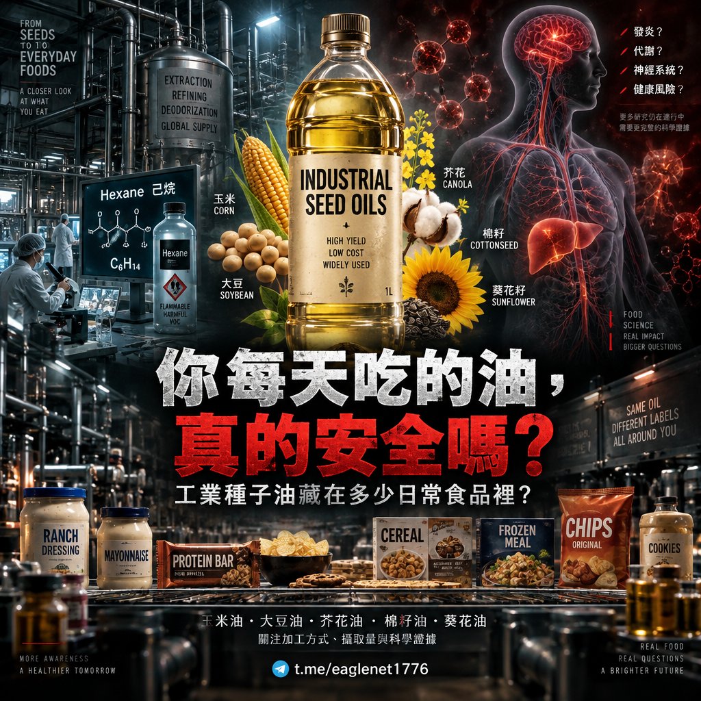 eaglenet1776's tweet photo. 🎬 這支影片在講什麼？
簡單說，這支影片把矛頭指向我們平常很常吃、很常用的 「工業種子油」 🫗
影片認為，真正需要注意的不是冰淇淋、培根或麩質
⚡️讀完整內容📷https://t.co/vOIm6EhPIO      
🅧原文:https://t.co/b3VfDusClD https://t.co/8DJCrziRaq