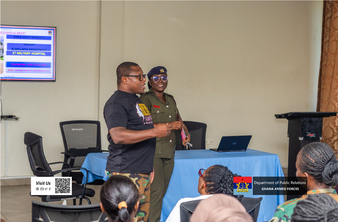 GhArmedForces's tweet photo. The Kpeshie Medical Centre (KMC), in collaboration with the Kpeshie Maternity Centre, has engaged personnel of Headquarters Southern Command on breast cancer awareness at the Tarantula Transit Hall on Wednesday 7 October 2026.

Full Story on: https://t.co/EqH7DTaZbu

Story by Asare Regina
Pictures by Lance Bombardier Botir Youshau-Ahmed