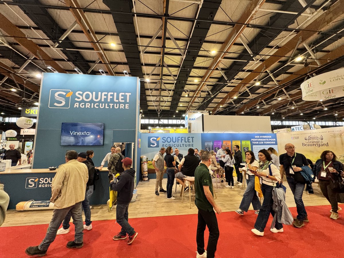 Soufflet_Agri's tweet photo. 🐄 Nous sommes au Sommet de l’Élevage !
Pendant toute la durée du salon, les équipes Soufflet Agriculture vous accueillent sur le stand pour parler de vos exploitations, de vos cultures, de vos élevages et surtout de vos projets.
#Elevage #Semences #Fourrages #Agriculteurs https://t.co/mVXq2pVnbU