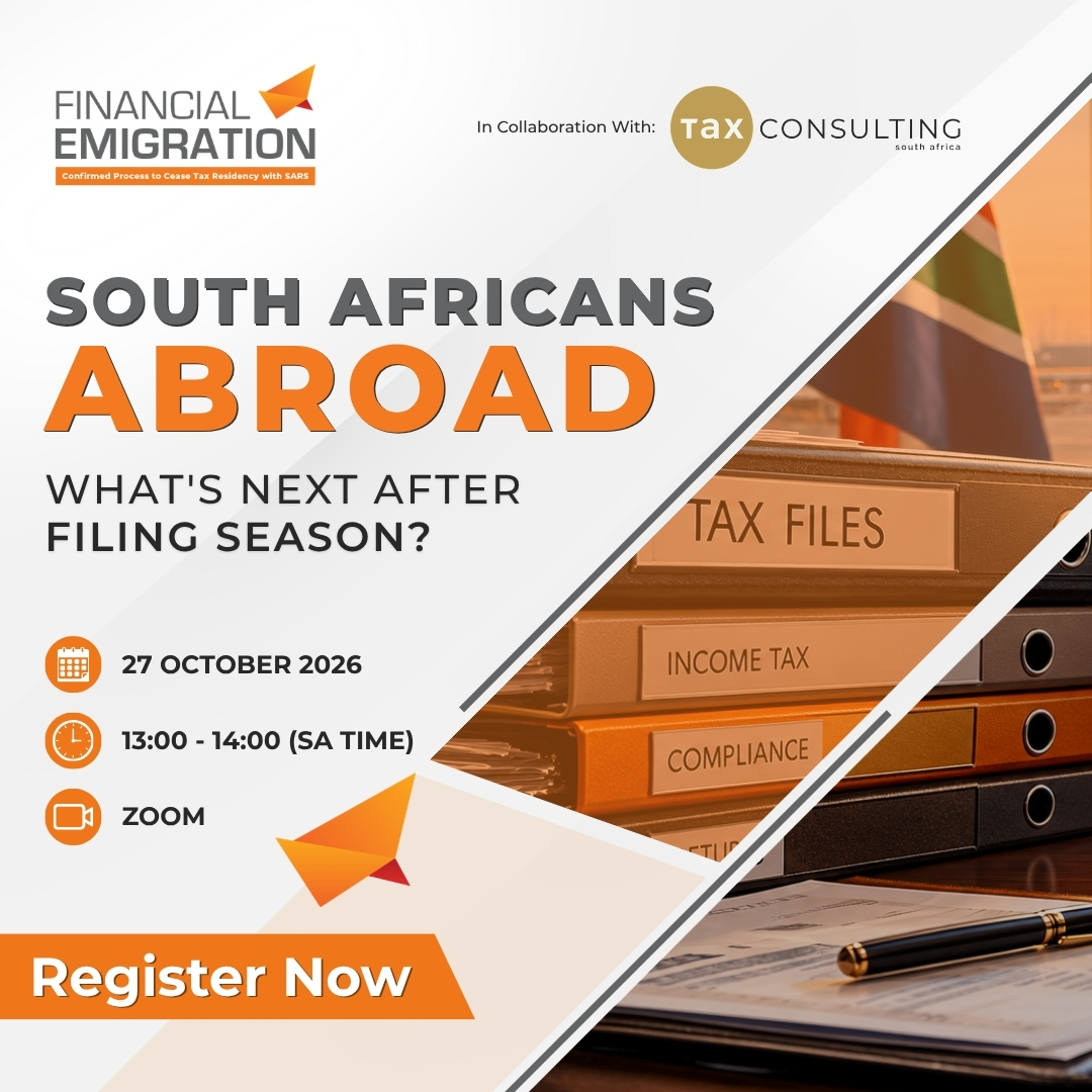 finemigrationsa's tweet photo. Living abroad does not end your South African tax questions. Join us on 27 October 2026, 13:00–14:00 SA Time, for “South Africans Abroad: What’s Next After Filing Season?”.
Register today to secure your place: https://t.co/by6cCE9bpk
#TaxResidency #ExpatTax https://t.co/qMqQPQoWa0