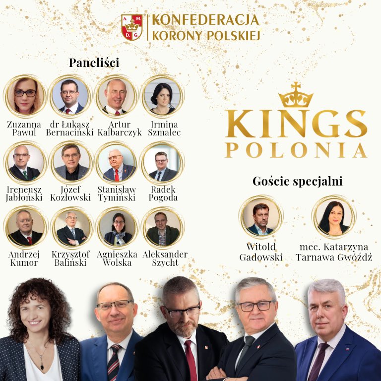KoronaWarszawa's tweet photo. 🇵🇱 Już 10 listopada 2026 spotkajmy się w Warszawie na Kongresie KINGS POLONIA!🇵🇱
Będzie to niezwykła okazja do spotkania Polaków z całego świata z Prezesem Grzegorzem Braunem, Posłami Konfederacji Korony Polskiej, gośćmi specjalnymi i wspaniałymi panelistami.
Już dzień później, 11 listopada 2026 zapraszamy Państwa do wspólnego udziału w Marszu Niepodległości w Warszawie, największym święcie polskich patriotów.

Podczas KINGS POLONIA odbędą się 3 panele:
✔️ Naród bez granic – jak wykorzystać potencjał 20 milionów Polaków na świecie?
✔️ Powrót do Ojczyzny - marzenie, plan czy niemożliwe wyzwanie?
✔️ Polak potrafi – jak Polonia może wzbogacić Polskę i sama na tym zyskać?

Goście specjalni:
✅️ Witold Gadowski – dziennikarz, działacz społeczny
✅️ Katarzyna Tarnawa-Gwóźdź – radca prawny

🎙️ Paneliści:
✅️ Krzysztof Baliński - dyplomata i politolog
✅️ Dr Łukasz Bernaciński – autor, naukowiec
✅️ Ireneusz Jabłoński – menadżer, ekonomista
✅️ Artur Kalbarczyk – publicysta, komentator
✅️ Jacek Kozłowski i przedsiębiorca
✅️ Andrzej Kumor - dziennikarz polonijny
✅️ Zuzanna Pawul – lead iom
Radek Pogoda -  przedsiębiorca, publicysta
✅️ Irmina Szmalec - dyplomata
✅️ Aleksander Szycht – historyk, działacz społeczny
✅ ️Stanisław Tymiński  - przedsiębiorca
✅️ Agnieszka Wolska – dziennikarz polonijny 

Link do zapisu na KINGS POLONIA - https://t.co/yXMZqyEXmE