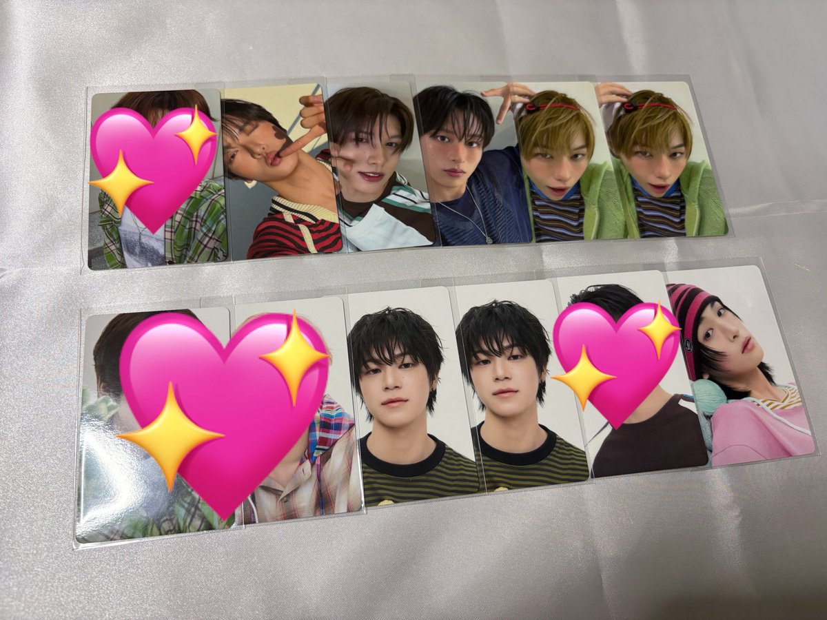 mnk1123_'s tweet photo. KO1KEYZ トレカ 交換

【譲】画像1〜2枚目

【求】矢田
画像3〜4枚目 💖がついているもの

郵送のみ🙆🏻‍♀️
お気軽にお声掛けください！ https://t.co/b5ecp8jr3O