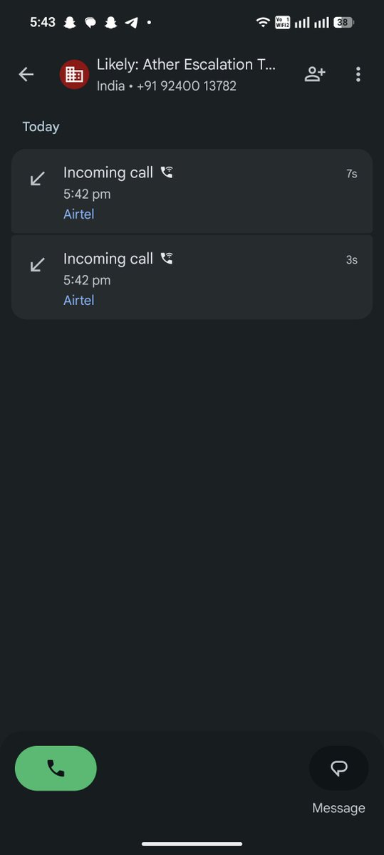 DeadMaddy's tweet photo. This is how @atherenergy Scams. Look at the call duration and then the email. #AtherScam https://t.co/PrWN2tvIHG