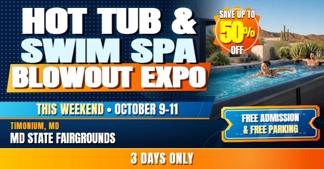 MDStateFair's tweet photo. The Hot Tub Show is back this weekend in the #MarylandStateFairgrounds 4-H Building on Friday from 2 PM-8 PM, Saturday from 10 AM-8 PM, and Sunday from 10 AM-6 PM.  Come out and discover new ways to relax. https://t.co/dwBdLoygID