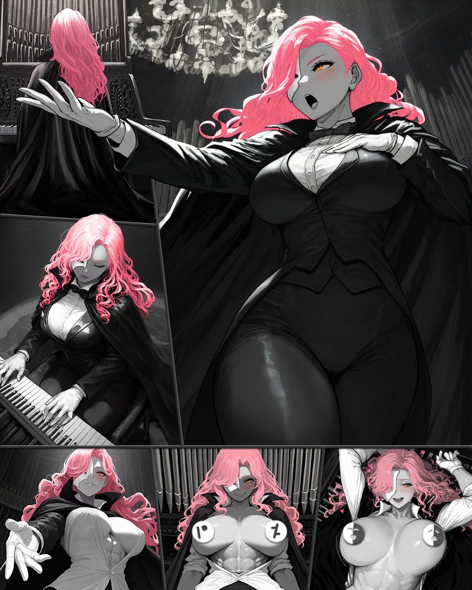 BoobXMorning's tweet photo. #BoobMorning - Idol Phantom

Today's #AItober theme : "Horror &amp; Musicals"

I had to go with one of the old classic horror and music stories : The Phantom of the Opera

( full uncen. on Ptrn / dA ) https://t.co/JVFoTO157i