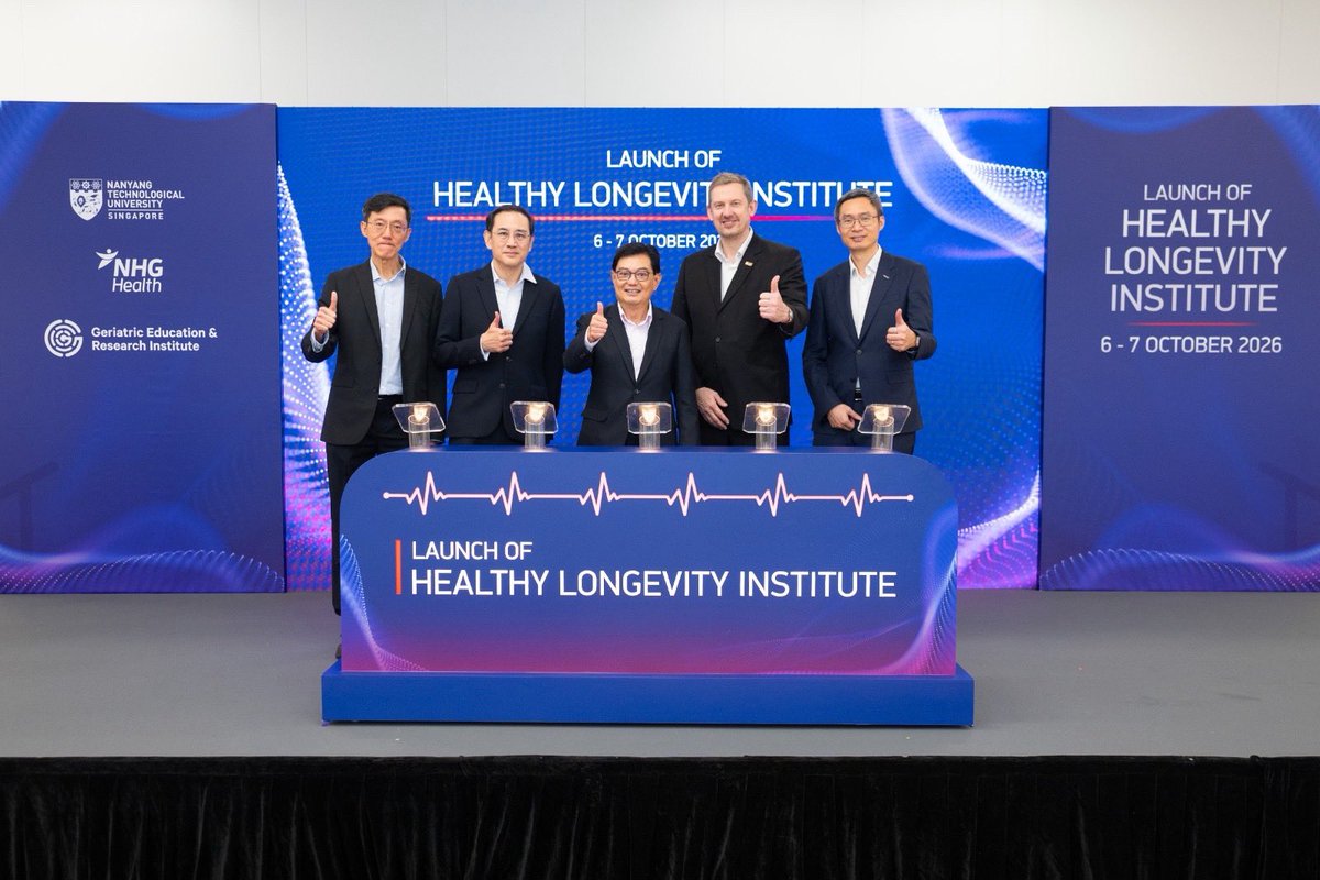 NTUsg's tweet photo. How can we help people live healthier for longer?

#NTUsg, NHG Health and the Geriatric Education and Research Institute (GERI) have launched the Healthy Longevity Institute (HELI) to advance healthy ageing.

The S$25 million institute brings together expertise across medicine, science, engineering and the social sciences, focusing on cognitive and mental health, physical health, and clinical and policy research. HELI will contribute to Singapore’s broader efforts in healthy longevity, supporting a key national priority under the #RIE2030 plan.

NTU is also partnering with the International Alliance on Brain Health to establish a Singapore Brain Health Programme, connecting local researchers with international partners for joint projects and access to global datasets.

https://t.co/XT1653BUna

#NTUsgResearch #NTUsgPartnerships #NTUsgInterdisciplinary #NTUsgInternational