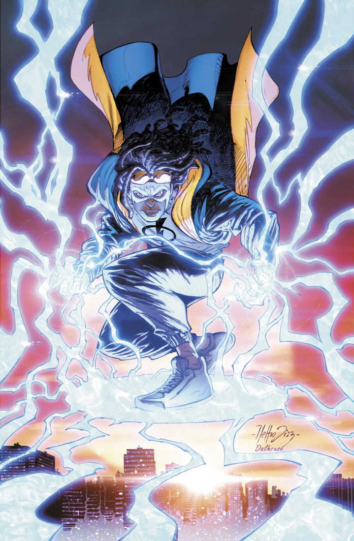 JosephPIllidge's tweet photo. The color god @adalhouse who has colored all of your favorite STATIC moments in 2026, went all in to color my commission piece from @nethodiazz of @DakotaUniverse ultimate college student superhero! https://t.co/lPdYCKV0M2