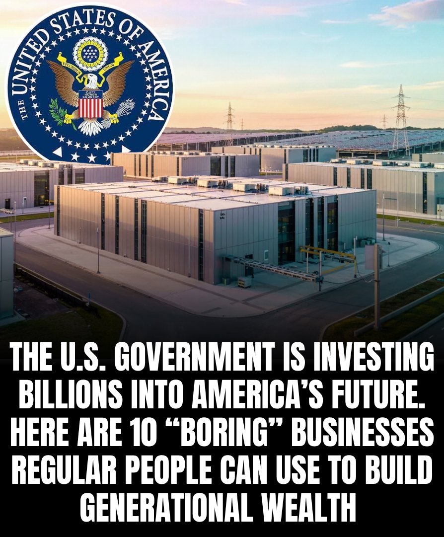 cleanwithmike's tweet photo. The US Government Is Investing BILLIONS Into America's Future.

Here Are 10 “Boring” Businesses Regular People Can Use To Build Generational Wealth: https://t.co/5HwvvkARfl