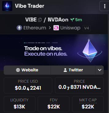VibetraderERC's tweet photo. DexScreener updated.

https://t.co/fE7DxoBHhT https://t.co/BPsC7AG2gj