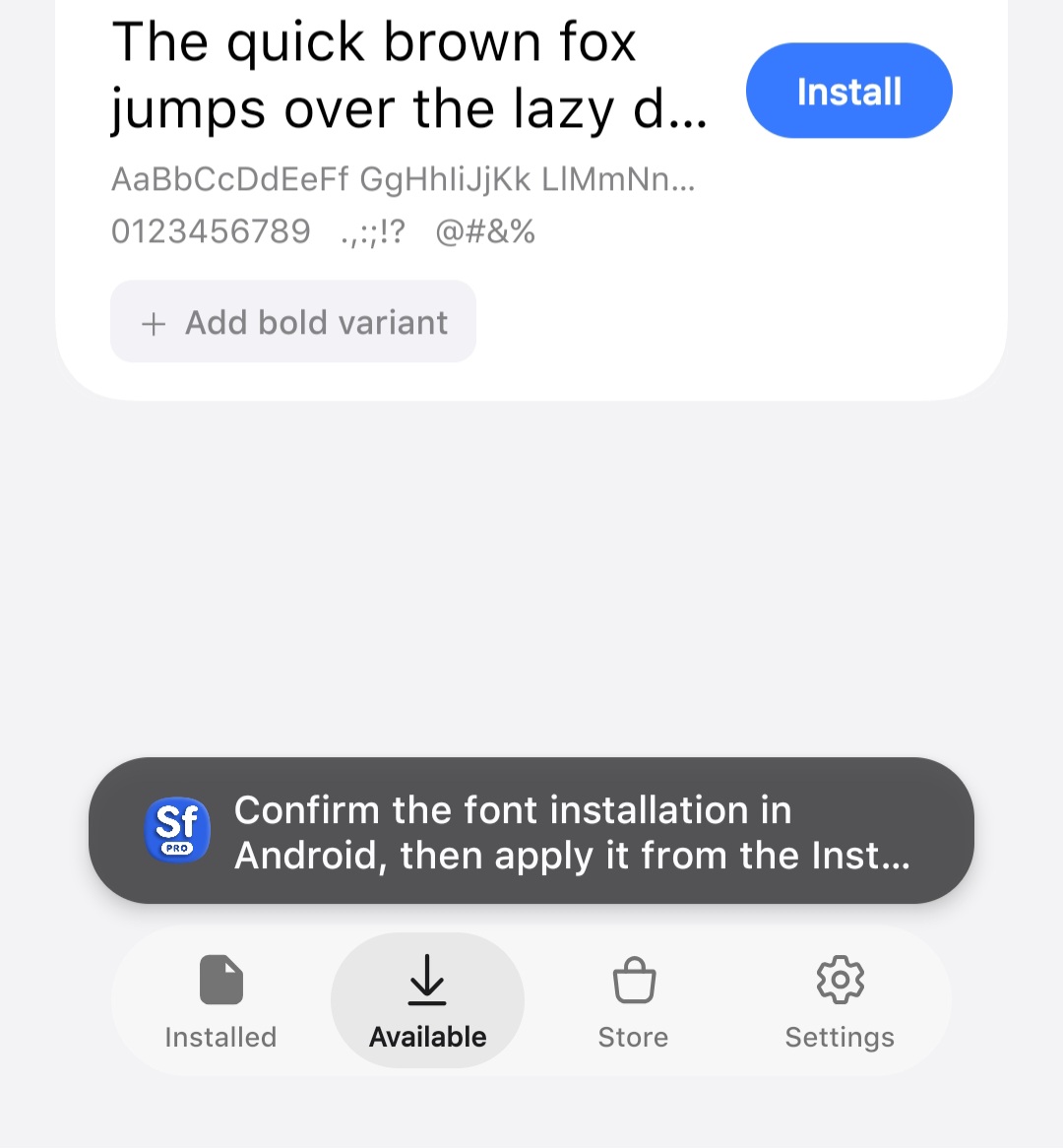 DidiLaspanfc's tweet photo. @fahadalijaved I’m on Sam fonts pro 4.3.2 and I always get these error messages everytime I want to install a font
Please how to fix it https://t.co/wGtqJSCk3Y