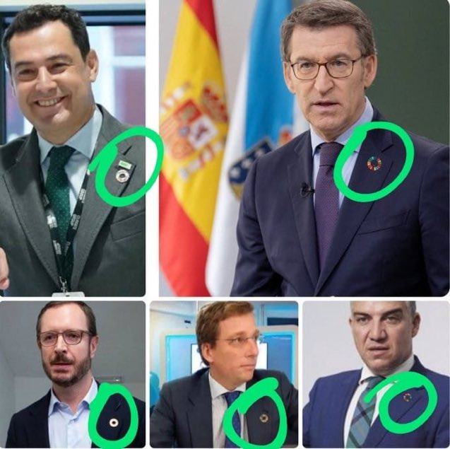 Cegutadas's tweet photo. @ppmadrid @NunezFeijoo Sois el continuismo complice. 
La misma ponzoña.
¿ Ya no utilizáis el pin de colorines ? https://t.co/vBsFKOPBy8