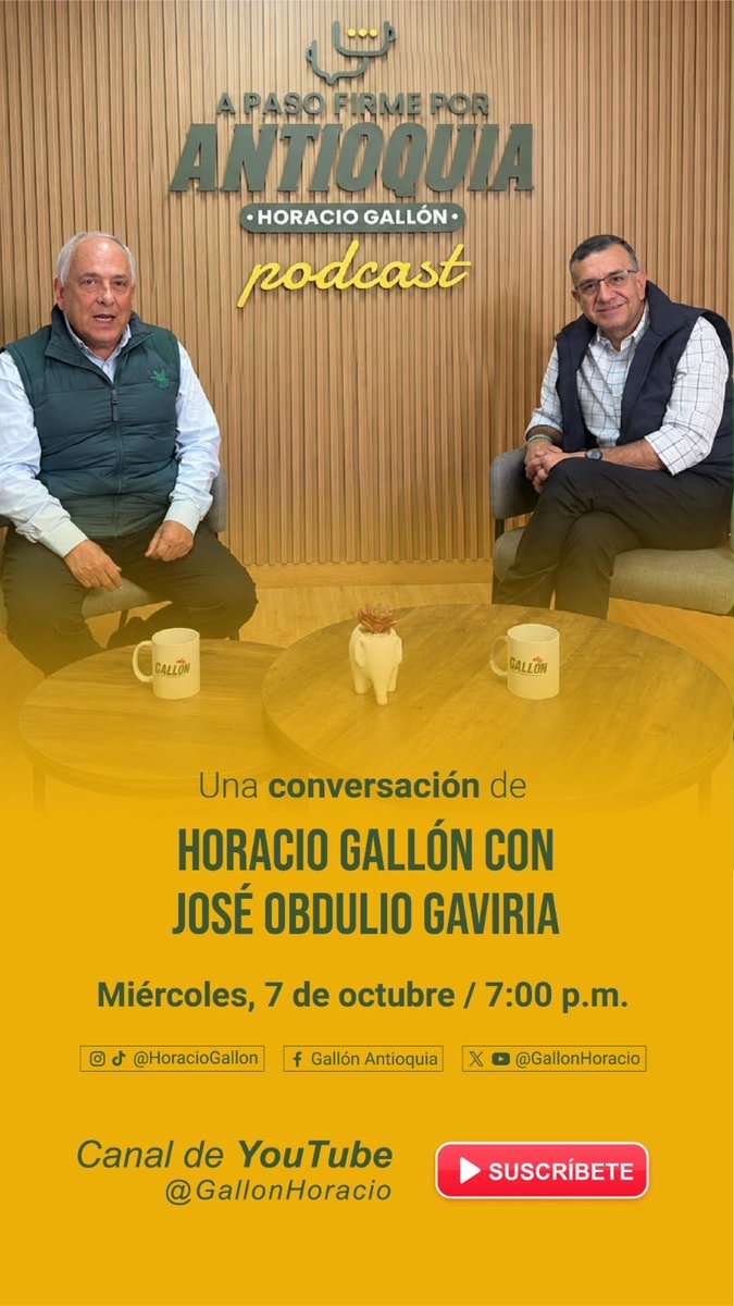 GallonHoracio's tweet photo. Hoy a las 7:00 p. m. tenemos una conversación muy especial con @JOSEOBDULIO 

Los invito a acompañarnos en nuestro podcast, por YouTube.

¡Nos vemos por allá!

https://t.co/O8CQYqS4Ms https://t.co/E4Qm4Z1Ol7