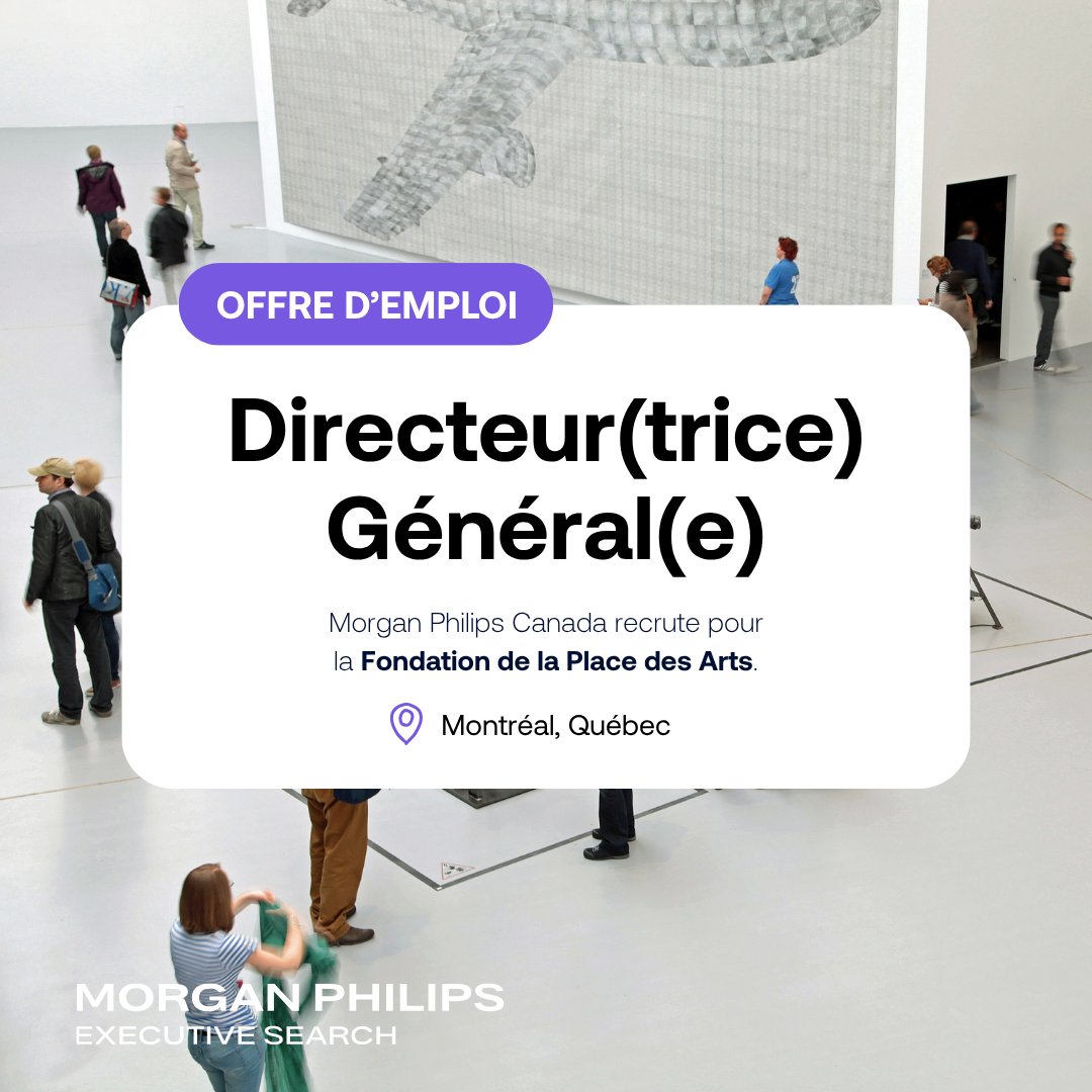 PascalTour's tweet photo. Morgan Philips Canada accompagne la Fondation de la Place des Arts dans la recherche de sa prochaine Direction générale.

https://t.co/3iTNyxGFZy

#MorganPhilips #Canada #Montreal #Recrutement #ExecutiveSearch #DirectionGénérale https://t.co/ZHDdNuyabT