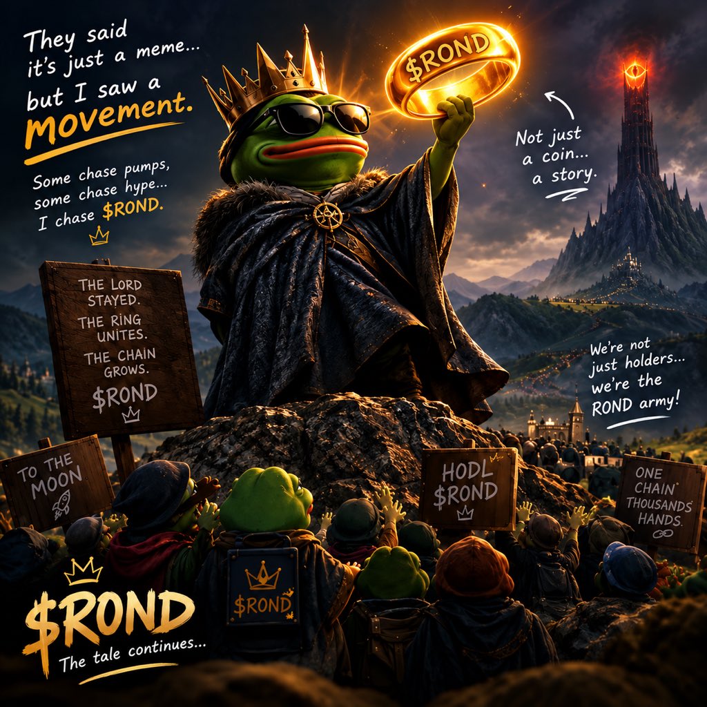 LoopedIn_web3's tweet photo. They said it was just another meme…

But every fellowship needs a ring. 💍⭐

Different people.
Same mission.
One chain.
One $ROND. 🏹🐎⛵

My entry for the @elrondfun meme contest 🔥

The tale has only begun. ⚔️

#ROND #Solana #Memecoin https://t.co/q2iGRQq9Hh