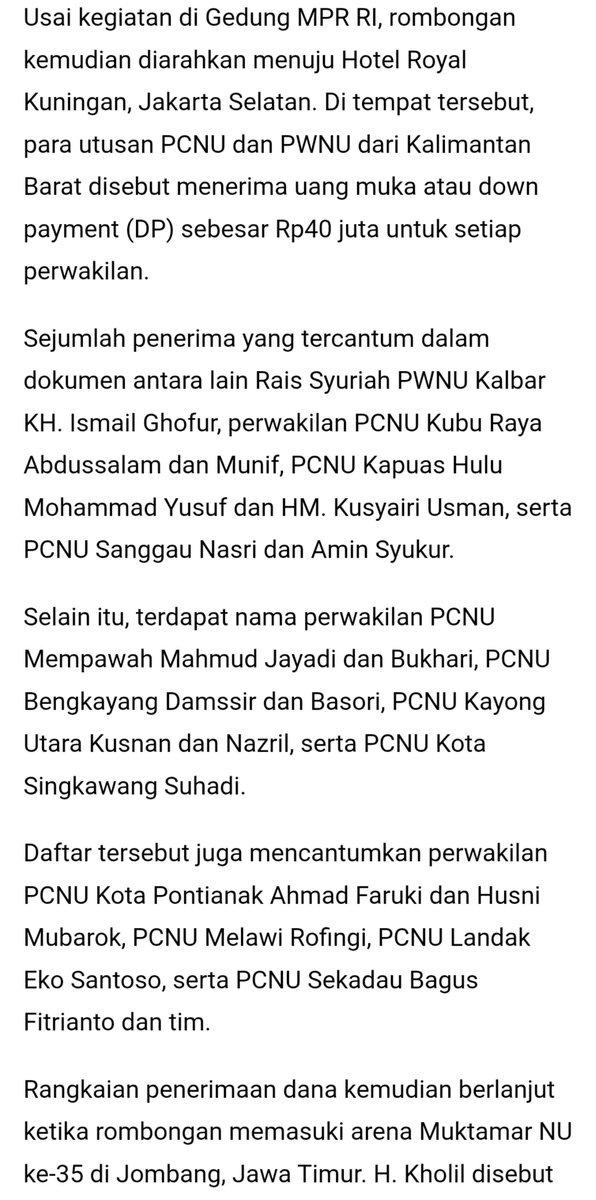 AhlulQohwah's tweet photo. Jubir KPK menyatakan telah menerima pengembalian uang dari PCNU Sekadau, Kalimantan Barat, dan memastikan akan memproses laporan dugaan politik uang di  Muktamar NU

Ada yg malem ini mulai ga bisa tidur nih kynya,

@achmadnas99
@ainunnajib
@kangwaqfi2
@Stakof

https://t.co/3yakmfxRJC