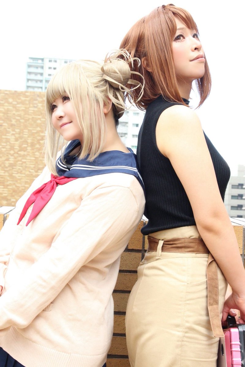mr55san's tweet photo. コスプレ／cosplay

MHA
麗日お茶子　わたし
トガヒミコ　@haine901 
📸　@alupacashitake https://t.co/kNHTnhto5f