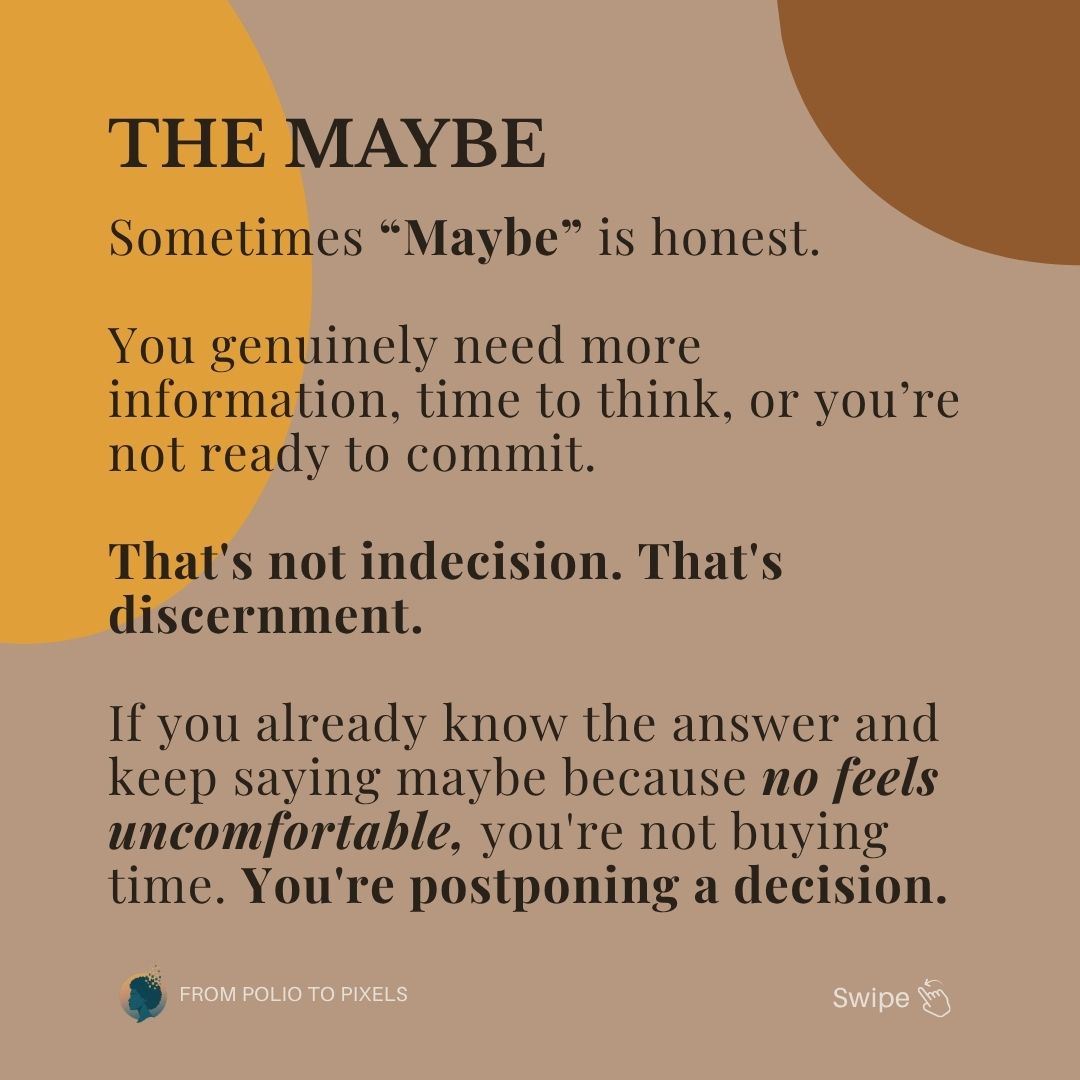 jummis's tweet photo. You can be a generous person without making yourself endlessly accessible.

Those are not the same thing.

Save this.

And send it to someone who needs the reminder.

#FromPolioToPixels #SelfTrust #PersonalGrowth https://t.co/LMfHQoKmuc