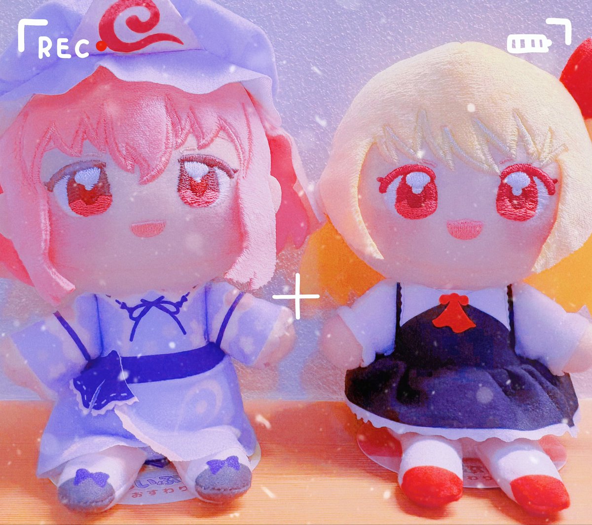 moko2_kumo's tweet photo. 誕生日に無料で1回やったらなぜか取れてしまった幽々子様と

最近になってなんとか手に入れた
ルーミアのおすわりぬいの

ほっぺたに色をつけてみたら
想像以上に可愛くなりました🥰

#東方Project
#西園寺幽々子 
#ルーミア https://t.co/wMBlp1Ne3g