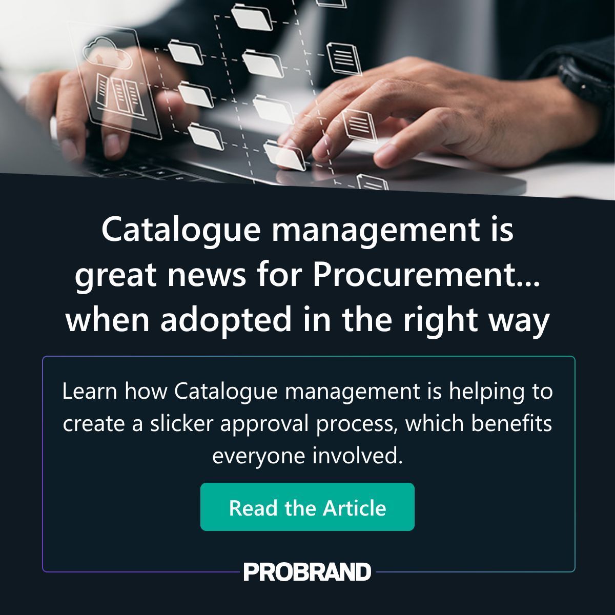 Probrand's tweet photo. Self-service, pre-approved catalogues = smarter purchasing.
Cut admin, boost compliance &amp; avoid rogue spend.
Discover the features that make the difference: https://t.co/oCkSiPRmnF

#eProcurement #CatalogueManagement #CostControl https://t.co/bvHuTrchyN