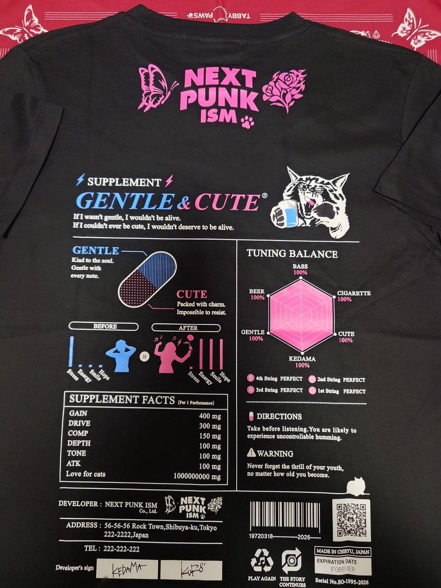 juneko5's tweet photo. Tシャツ届いた🐾バンダナも可愛い💖
NHKホール参加しない代わり😊
#TABBYCATPAWS https://t.co/JOKWR3H0iI