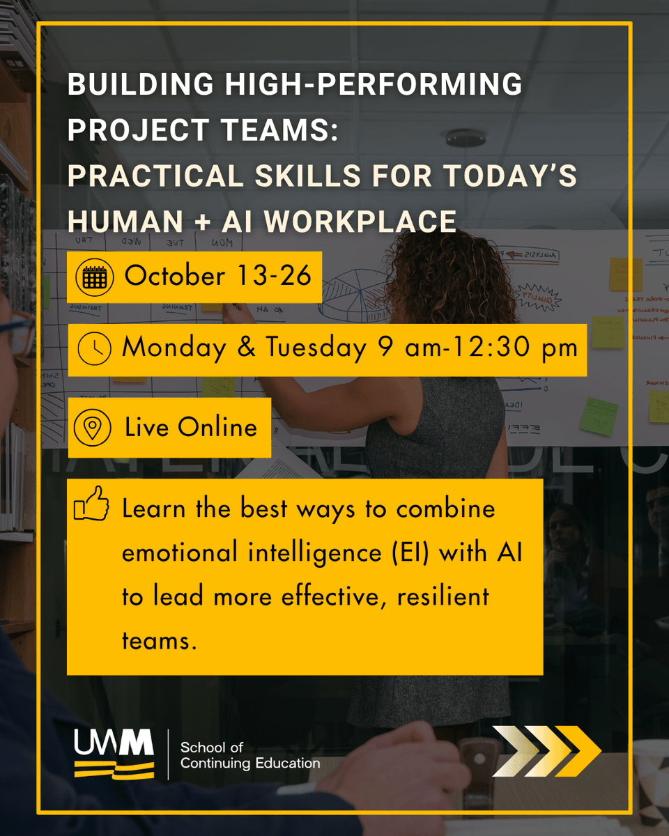 UWMContinuingEd's tweet photo. Every project is an opportunity to learn. 

With our Project Management courses, we'll help you add new techniques to your skillset. 

From managing your project scope and budget to learning the power of AI in decision making, we've got you covered. https://t.co/kAOQf0qNuS https://t.co/NDtngm6EWC