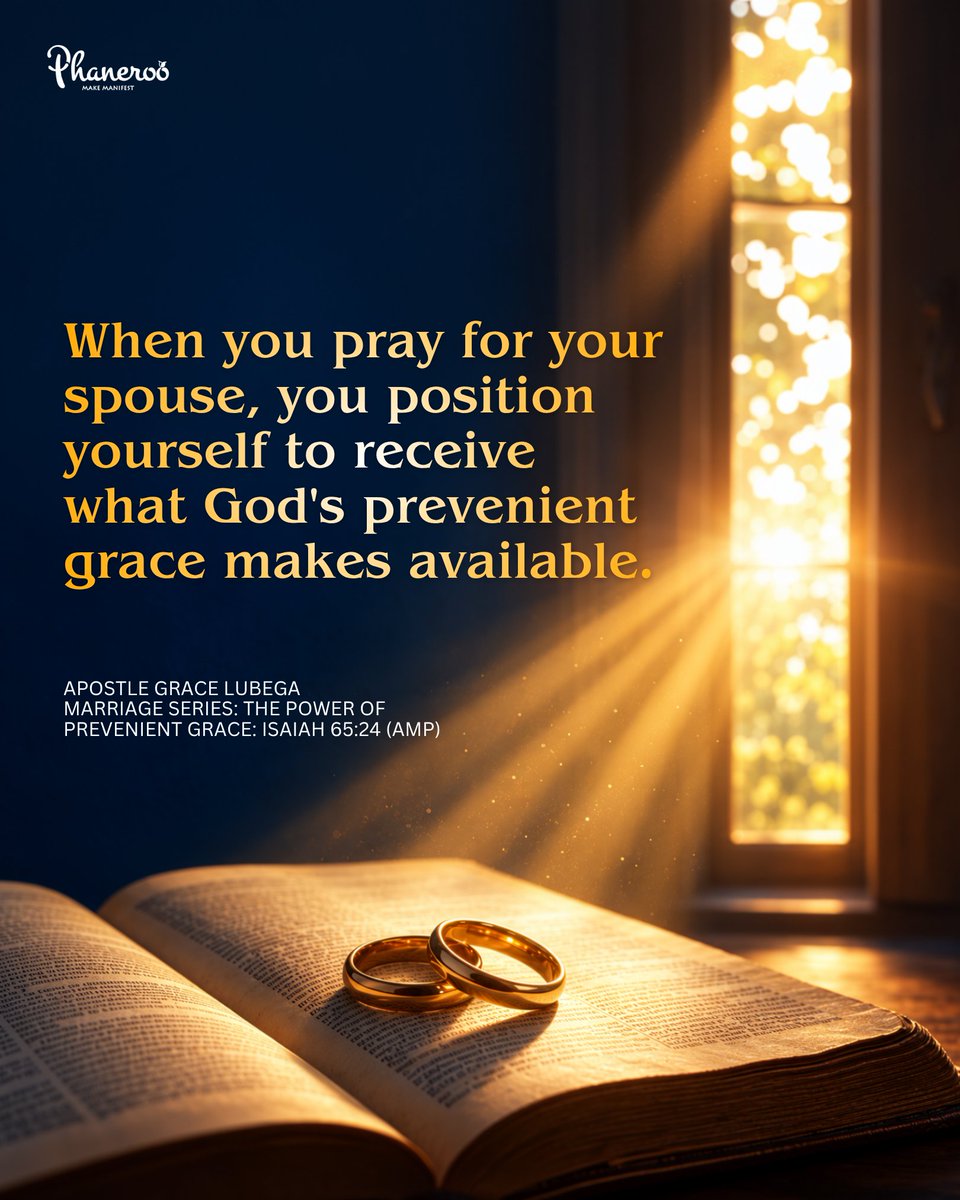 Phanerookampala's tweet photo. MARRIAGE SERIES: THE POWER OF PREVENIENT GRACE: – Isaiah 65:24 (AMP)

Follow the link to watch the latest Phaneroo Sermon: 
https://t.co/dVUS9WM9zQ

#PhanerooDevotion 📜 https://t.co/9GCJdFQsHb