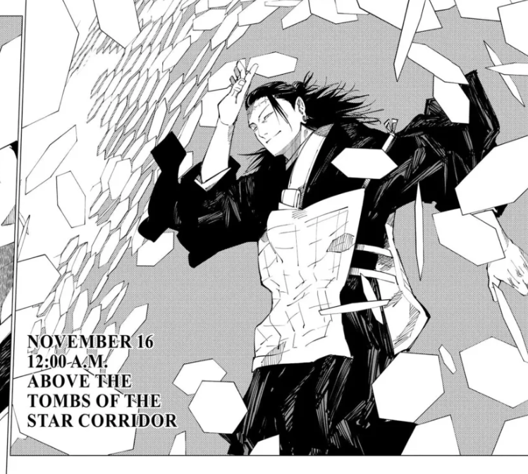BIGKUROURUSHI's tweet photo. people saying sukuna when theres someone WAY more befitting of this title in the very same series https://t.co/f9DwKD52EU