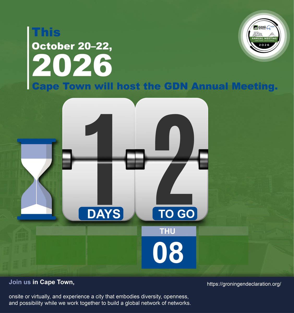SAQALive's tweet photo. What happens when global leaders in education, qualifications, recognition and digital student data come together?
This October, those conversations are coming to Cape Town. 20–22 October 2026 | CTICC2, Cape Town
#GDNNetwork #GDN #SAQA #GDN2026 https://t.co/50kr2GZKyE