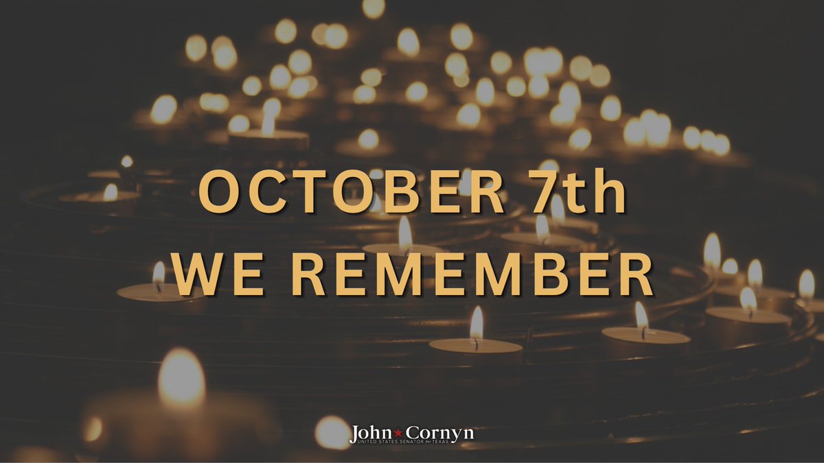 A dark memorial-style graphic featuring many lit candles, with large gold lettering in the center and a small political name and office logo at the bottom.
