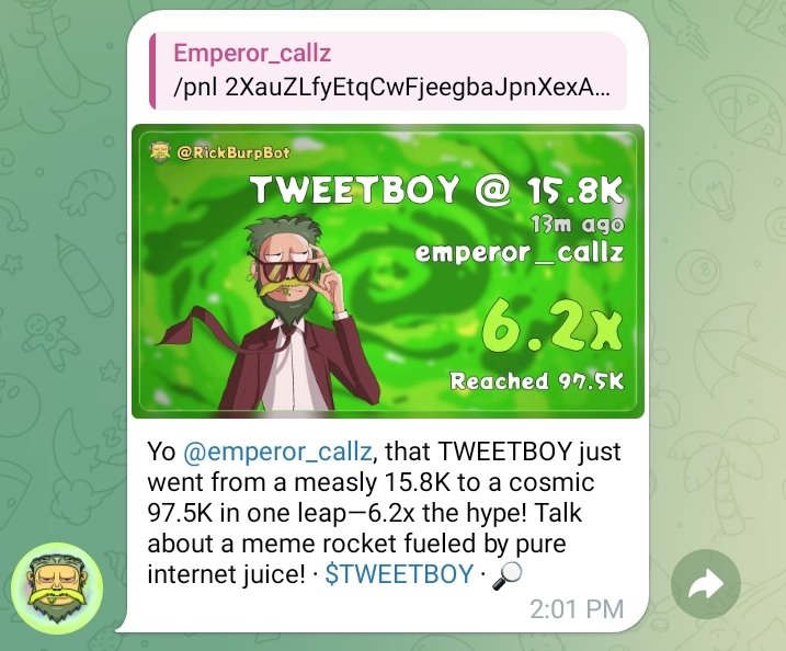 emperor_callz's tweet photo. Sweet 6x on my call  $TWEETBOY
TG printing massively 💱
Let’s print more on TG🔥

2XauZLfyEtqCwFjeegbaJpnXexA86vmefpx8R4W5pump 
#solanamemecoin #memecoin #memecoin1000x https://t.co/dQXOdtkSfS