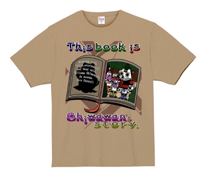 illust_8koh's tweet photo. 新作のTシャツが１つ完成しましたー！

絵本の世界のお話

良い感じに作れました！！

コミティア受かったら販売しまーす！！

#オリジナルTシャツ　#チワワン
#犬　#可愛い https://t.co/ZimfJPaDrn