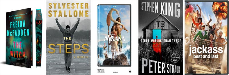 dplslibraries's tweet photo. This week the Defiance Public Library System has 96 new books and six new movies.  New items include The Witch, The Steps, Moana, Other Worlds Than These, Jackass, Spy School Goes East, Bad Words, Return to the Shack, Marble Hall Murders, and The Rush. https://t.co/PiwODcy0sq https://t.co/VjIGZOmcSw