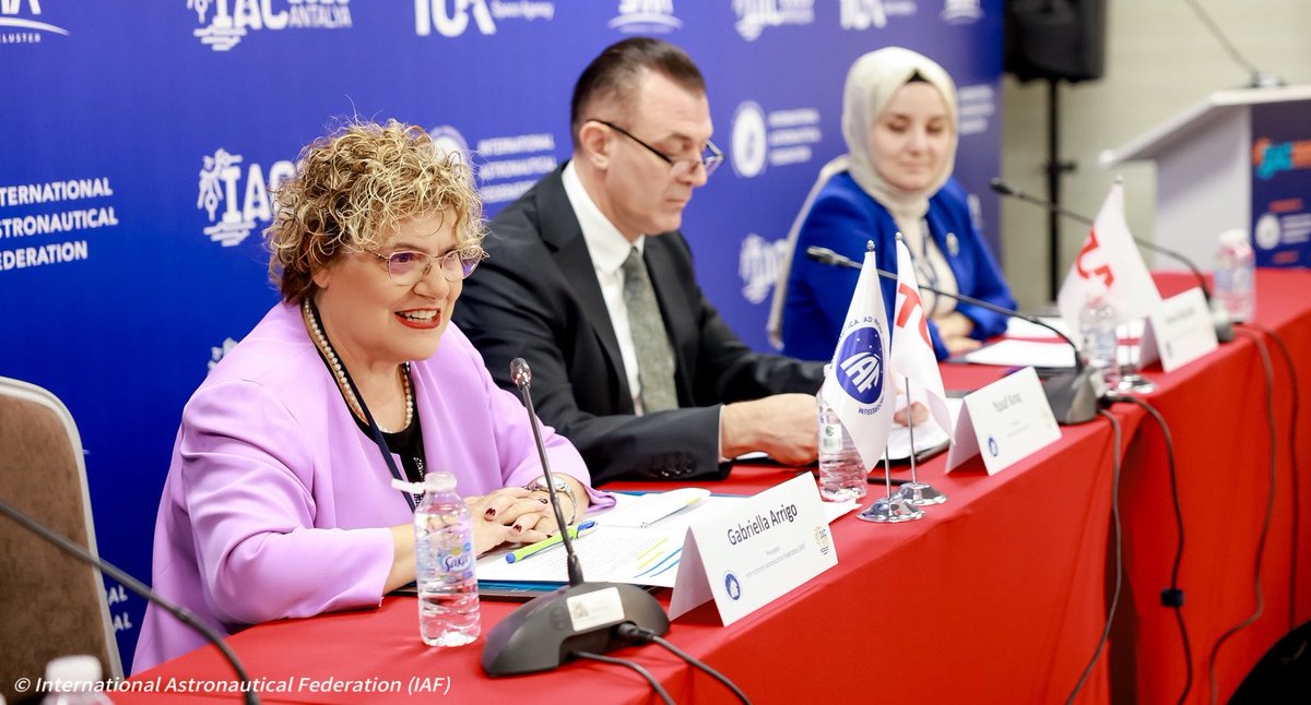 iafastro's tweet photo. Official IAC 2026 Press Conference

“It is not the numbers, but the people who make an IAC unique and, international space cooperation is a pillar of the space economy worldwide.”

- Gabriella Arrigo, President, International Astronautical Federation (IAF)

#IAC2026 @IAC2026Antalya