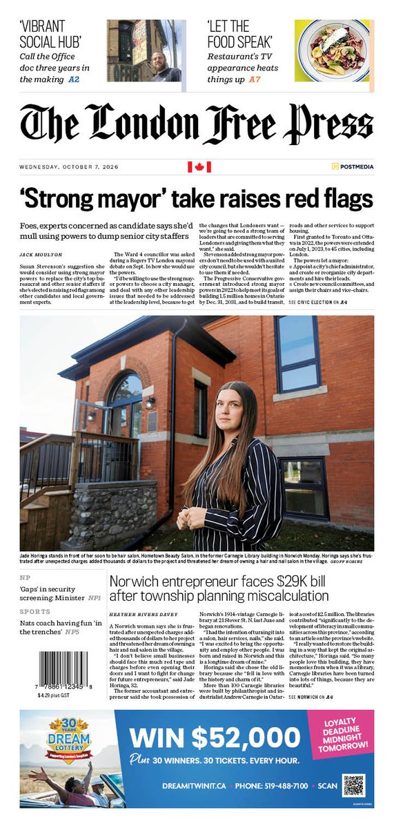 LFPress's tweet photo. #FrontPageNews #ldnont #swont https://t.co/rHEBYAzKAY