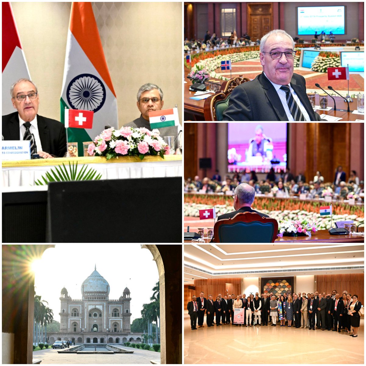 ParmelinG's tweet photo. Très heureux de participer au deuxième India–EFTA Prosperity Summit à New Delhi, un an après l’entrée en vigueur de notre accord commercial.
Un grand merci à Piyush Goyal @PiyushGoyalOffc, pour la préparation et l'organisation de ce sommet !
Avec nos partenaires indiens et de l’AELE, la Suisse entend transformer cet accord en projets concrets, investissements durables et emplois, au service d’une prospérité partagée.