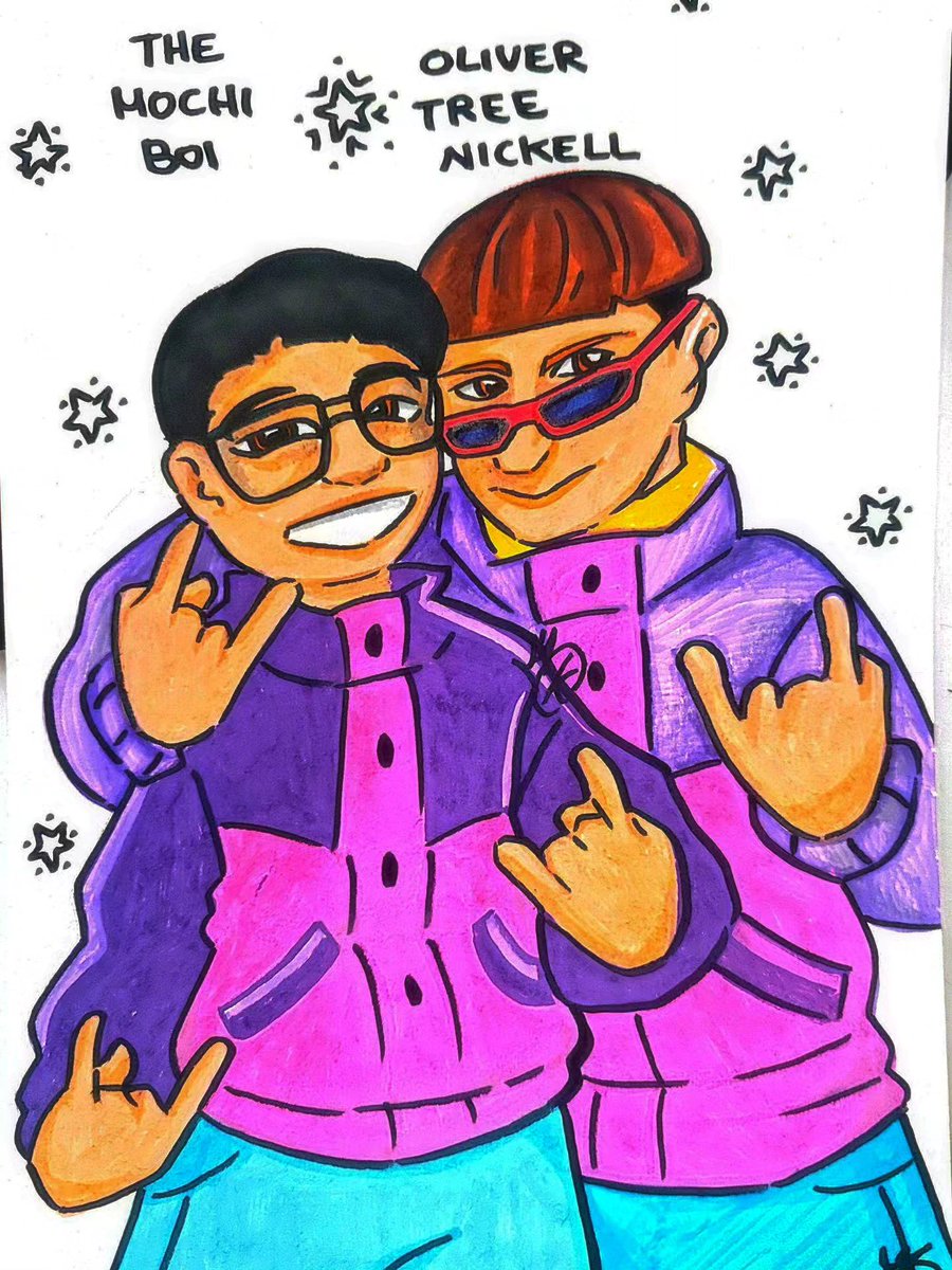 missKryphy's tweet photo. Had the honors to draw my amazing friend THE MOCHI BOI🩷💜

He's a super cool and kind person,
He likes Oliver tree like me and also he's such that great fan he has also a tattoo of my favorites album😭🙏🏽

Dude I want to be like him, he's so stylish and creative.
#art #olivertree https://t.co/sP6fkhpzJl