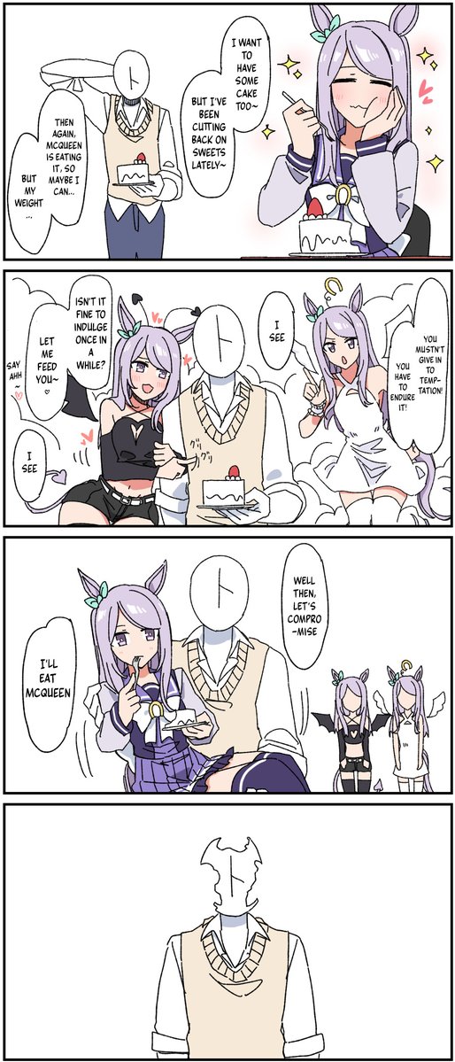 duoblues2's tweet photo. Angel, Devil and McQueen
Artist: Durindana_7
#ウマ娘 #ウマ娘英訳 #Umamusume #UmaTranslations https://t.co/Khfg2h9PqF