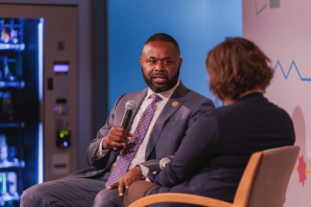 SenatorMcCray's tweet photo. Enjoyed the opportunity to join President Hoffman at the National Children’s Museum for a fireside chat about what happens when our young people have access—the freedom to tinker, learn lessons, build confidence, &amp; discover pathways like apprenticeship.

#IntentionallyFocused https://t.co/jxU6a120YK