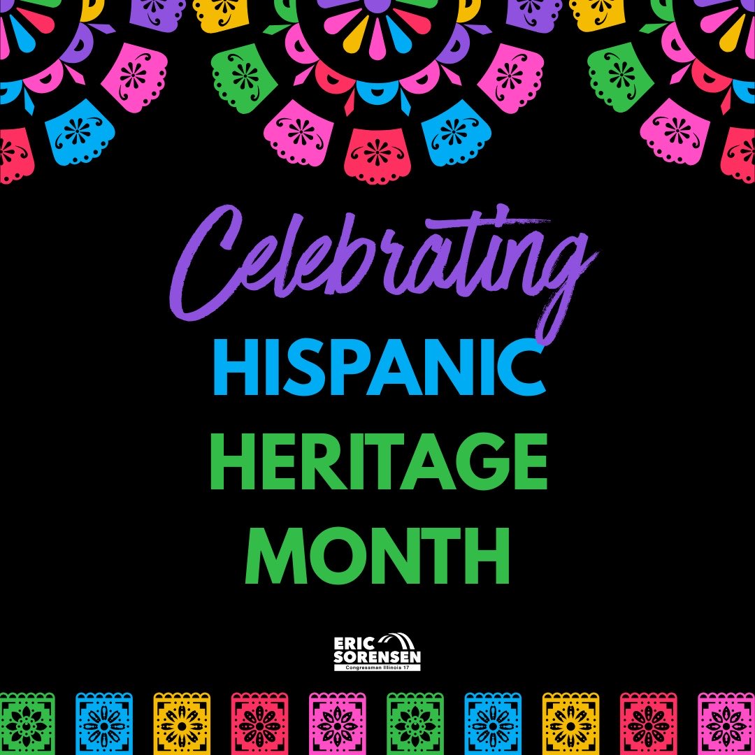 RepEricSorensen's tweet photo. This Hispanic Heritage Month, I’m proud to recognize and celebrate the incredible history, rich culture, and ongoing contributions of the Hispanic community in America.

At a time when so many seek to divide us and turn neighbor against neighbor—I hope we can take this time to embrace one another with open arms and move forward towards a brighter future for all.