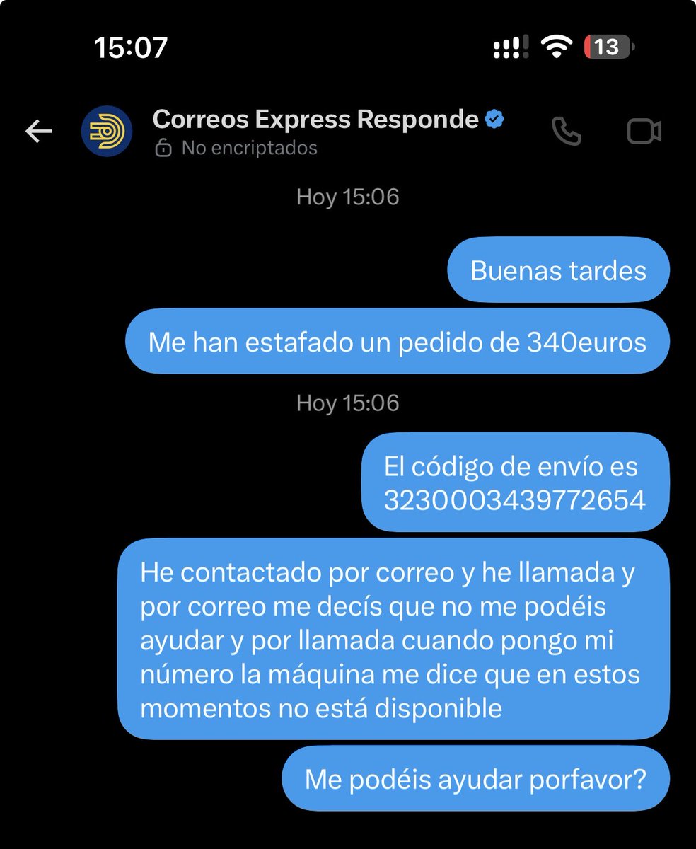 HULIO47749845's tweet photo. @Cex_responde  

Podéis ayudarme con mi caso porfavor https://t.co/hBHzHf0mQh