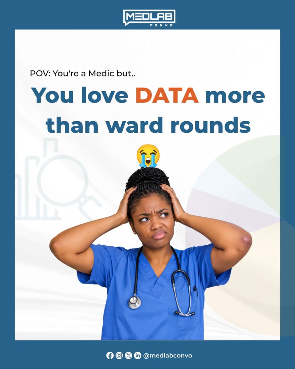 Medlabconvo's tweet photo. We've all been there....

Where? 

Research methodology and chapter 4 during our research project but for some people, doing the grunt work actually unlocked something in them..they realized they loved data!

If this is you, this was made for you.
#LetsTalkMedLab https://t.co/nviolRi3xq