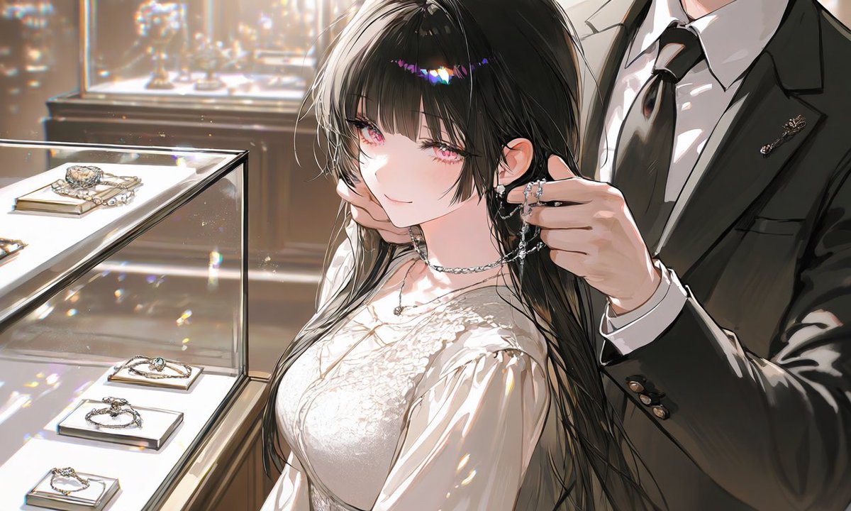 ka_kn_m's tweet photo. 需要があるかわからないプロンプト配布です🥰

「好きな彼にジュエリーを選んでもらって、つけてもらう」場面💎
Pix AI向け／構図や背景などはあえてランダム強めです！

お好きな人物・衣装と組み合わせてご自由にお楽しみください(  ᴗ  ̫ ᴗ  )✨

https://t.co/yccVIaN1nJ https://t.co/eCdwCG3z24