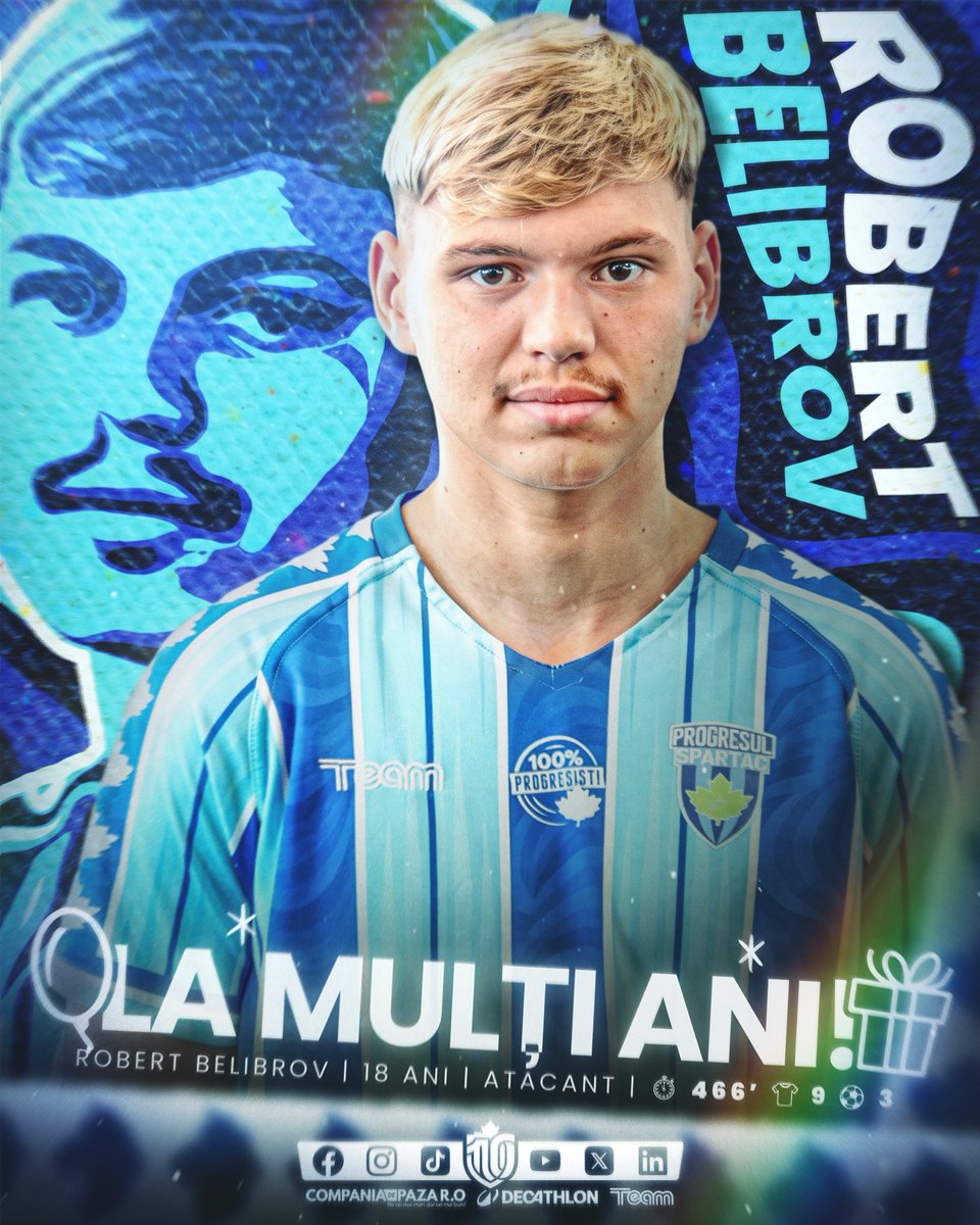 progresul1944's tweet photo. 🇳🇮 LA MULȚI ANI, ROBERT BELIBROV! 🇳🇮

💙 Astăzi, întreg clubul Progresul Spartac îi urează lui Robert Belibrov toate cele bune, cu ocazia majoratului său! https://t.co/zw0Qwsx01g