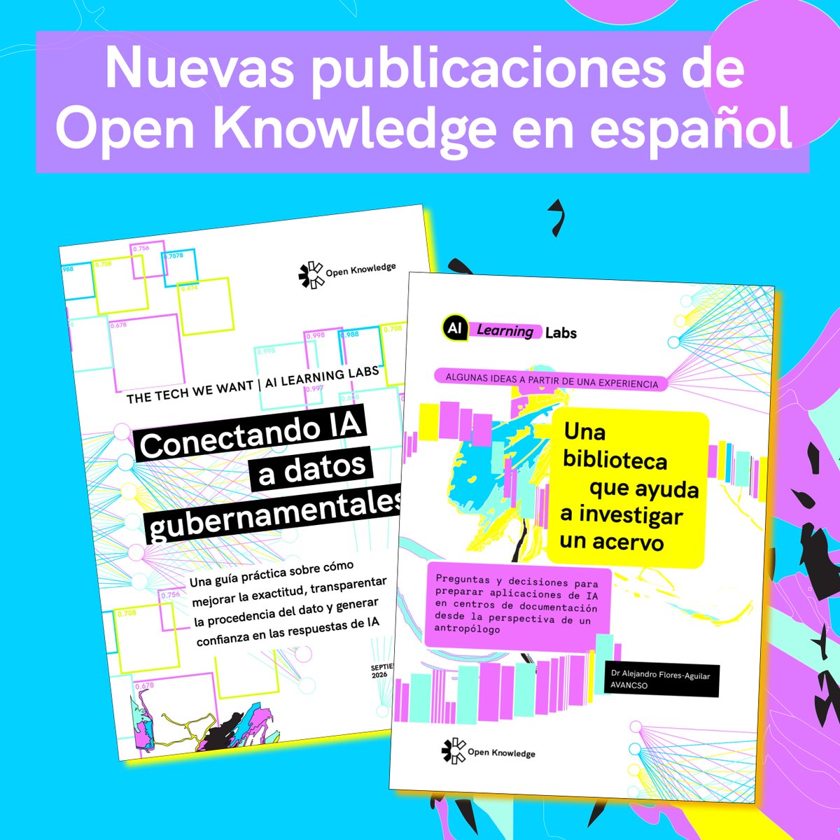 OKFN's tweet photo. 📣 Llevamos nuestras dos nuevas guías (¡en español!) a @Abrelatam, que comienza hoy. Si estás en Guatemala, busca el espacio Quetzal a las 15:30:

🔵 𝟱 𝗽𝗮𝘀𝗼𝘀 𝗽𝗮𝗿𝗮 𝗱𝗶𝗴𝗶𝘁𝗮𝗹𝗶𝘇𝗮𝗿 𝘁𝘂 𝗮𝗿𝗰𝗵𝗶𝘃𝗼 𝗳í𝘀𝗶𝗰𝗼 𝗱𝗲 𝗰𝗮𝗿𝗮 𝗮 𝗹𝗮 𝗜𝗔
https://t.co/RH79xaGhfq https://t.co/bJqbdl7CRK