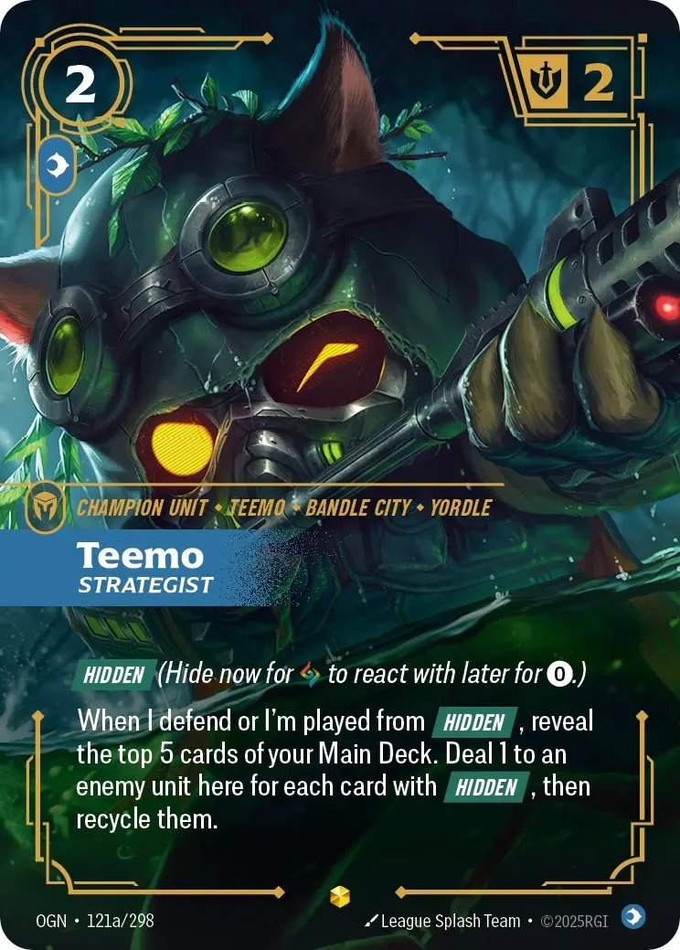 JestKilo's tweet photo. Gonna try and revive my teemo deck after Riftbound Radiance set comes out... https://t.co/otcw2tWJCW