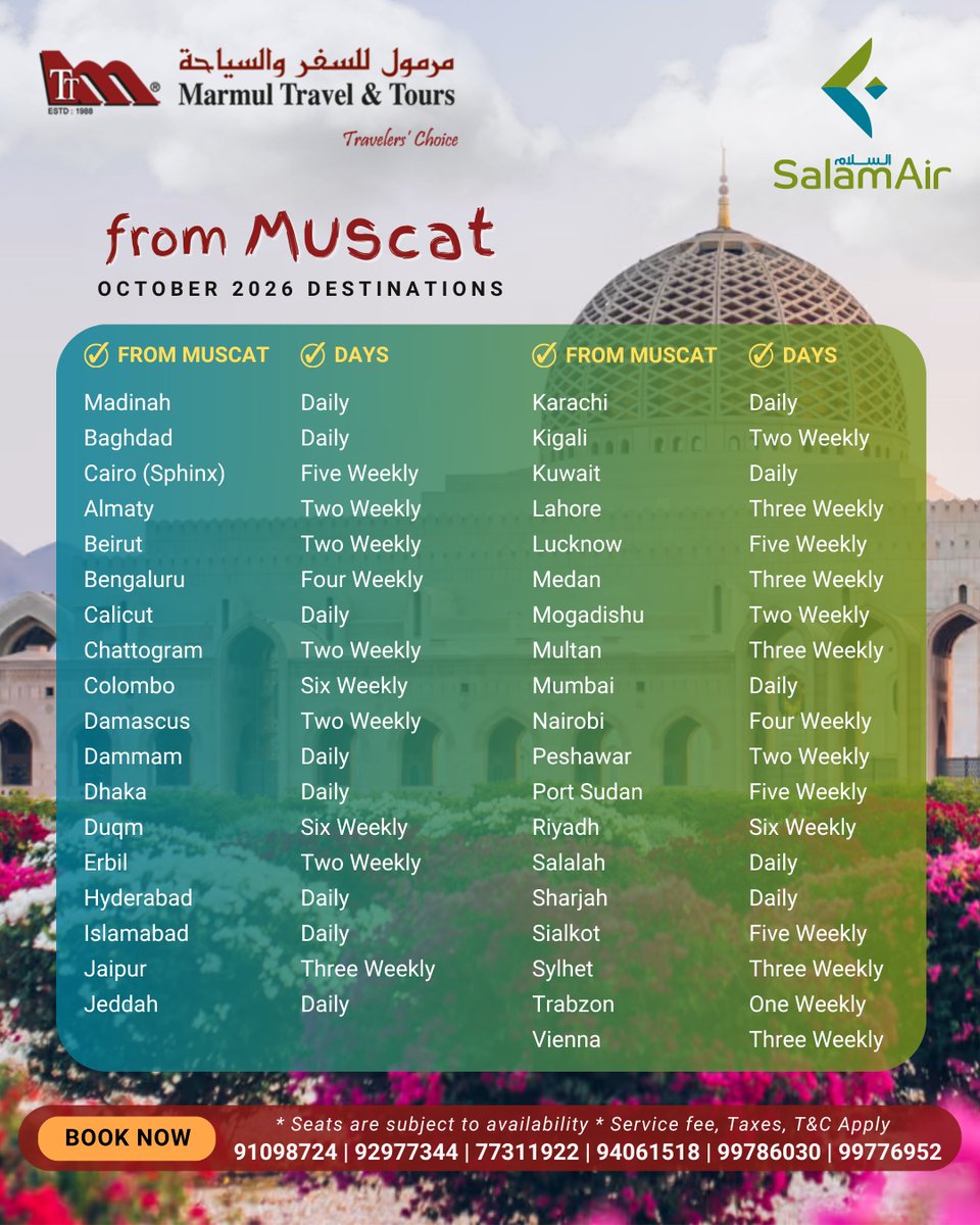 Marmul_Travel's tweet photo. #travel #travelphotography #traveltheworld #travelblogger #travelgram #holiday #trip #tour #tourism #hotel #flight #lifestyle #love #europe #winter #vacation #madinah #beautifuldestinations #oman #multan #photography #beach #lahore #october #2026 #summer #muscat #baghdad #marmul https://t.co/6cZHDbuENo