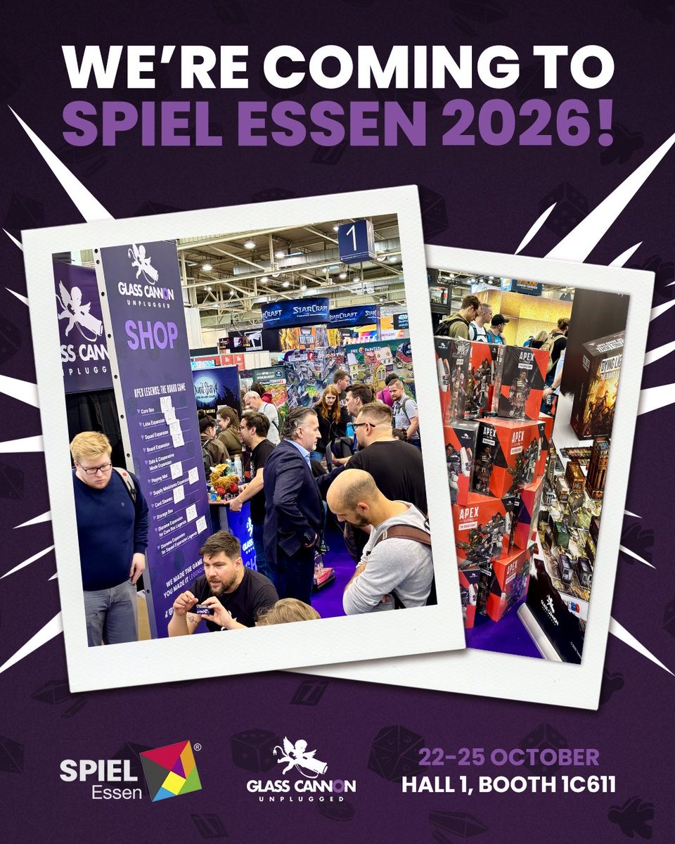 GCUtabletop's tweet photo. SPIEL Essen is getting closer!

You’ll find the GCU team in Hall 1, Booth 1C611 throughout the show. Stop by to see what we’ve been working on 👀

See you October 22–25! 💜

#boardgames #tabletopgames #spielessen https://t.co/N4nXgO02q4